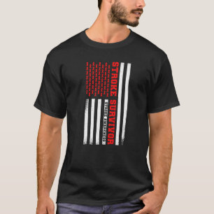 Amerikaanse vlag van Usa Stroke Survivor Stroke T-shirt