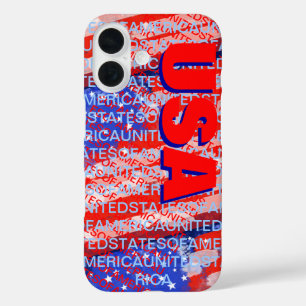 Amerikaanse vlag van vaderland iPhone 16 hoesje