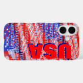 Amerikaanse vlag van vaderland Case-Mate iPhone case (Achterkant (horizontaal))