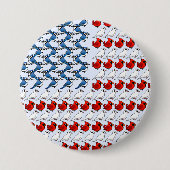 Amerikaanse vlag van vogels ronde button 7,6 cm (Voorkant)