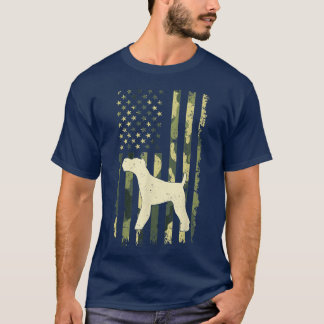 Amerikaanse vlag van Wire Fo Terrier's Camouflage T-shirt
