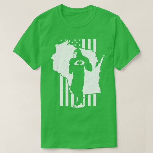 Amerikaanse vlag van Wisconsin T-shirt (Design voorkant)