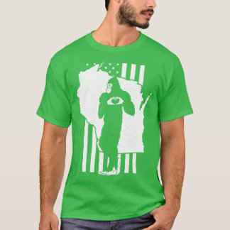 Amerikaanse vlag van Wisconsin T-shirt