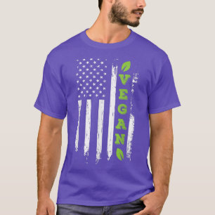 Amerikaanse vlag Vegan met behulp van Veggies Funn T-shirt