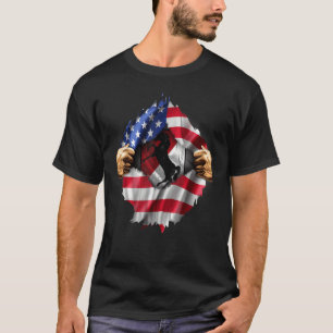 Amerikaanse vlag Verborgen 11e Gepantserde Cavaler T-shirt