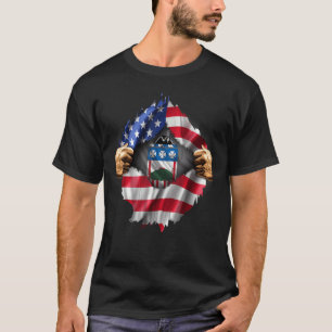 Amerikaanse vlag verborgen 3e infanterieregeling t-shirt