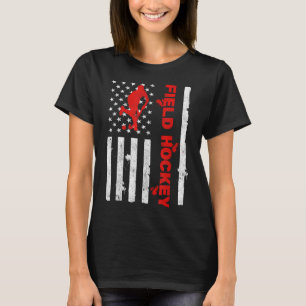 Amerikaanse Vlag Verdediger Doelman Scoren Veld Ho T-shirt