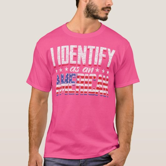 Amerikaanse vlag Verenigde Staten 4 juli identific T-shirt (Voorkant)