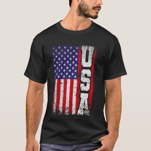 Amerikaanse vlag Verenigde Staten 4 juli Verenigde T-shirt (Voorkant)