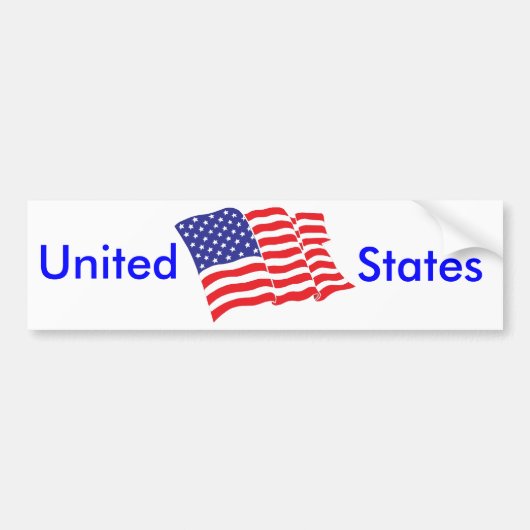 Amerikaanse vlag Verenigde Staten Bumpersticker (Voorkant)