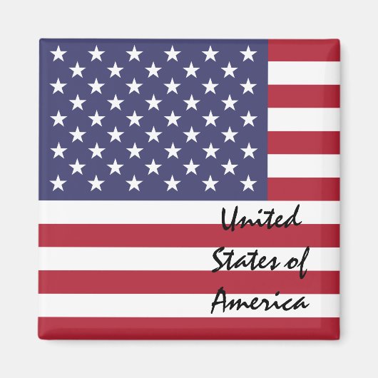 Amerikaanse vlag & Verenigde Staten - feestelijke  Magneet (Voorkant)