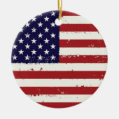 Amerikaanse vlag Verenigde Staten gepersonaliseerd Keramisch Ornament (Voorkant)