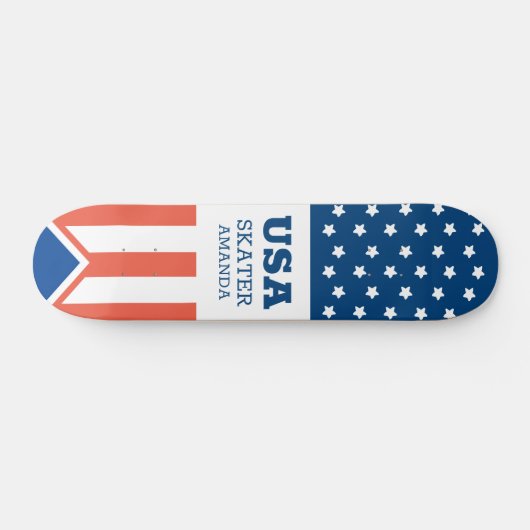 Amerikaanse vlag Verenigde Staten gepersonaliseerd Persoonlijk Skateboard (Horizontaal)