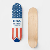 Amerikaanse vlag Verenigde Staten gepersonaliseerd Persoonlijk Skateboard (Voorkant)