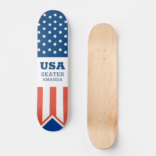 Amerikaanse vlag Verenigde Staten gepersonaliseerd Persoonlijk Skateboard (Voorkant)