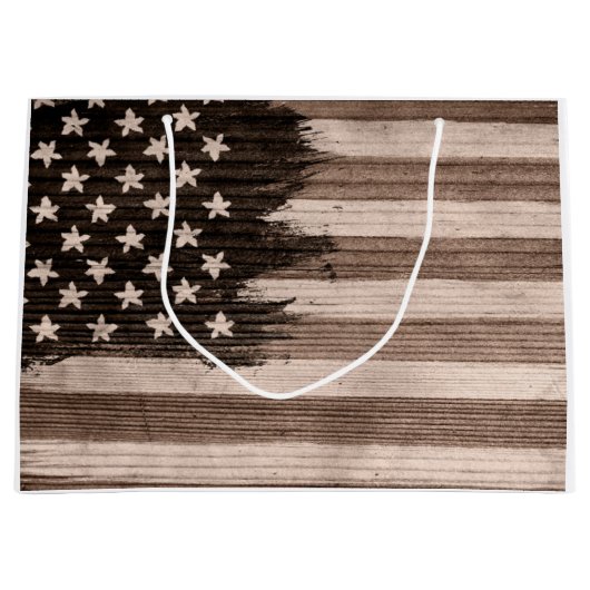 Amerikaanse vlag Verenigde Staten - Grote Gift Bag Groot Cadeauzakje (Voorkant)