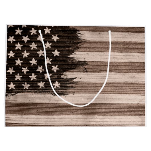 Amerikaanse vlag Verenigde Staten - Grote Gift Bag Groot Cadeauzakje (Achterkant)