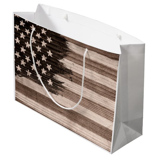 Amerikaanse vlag Verenigde Staten - Grote Gift Bag Groot Cadeauzakje (Achterkant Gekanteld)