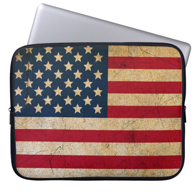  Amerikaanse vlag Verenigde Staten Laptop Sleeve (Voorkant)