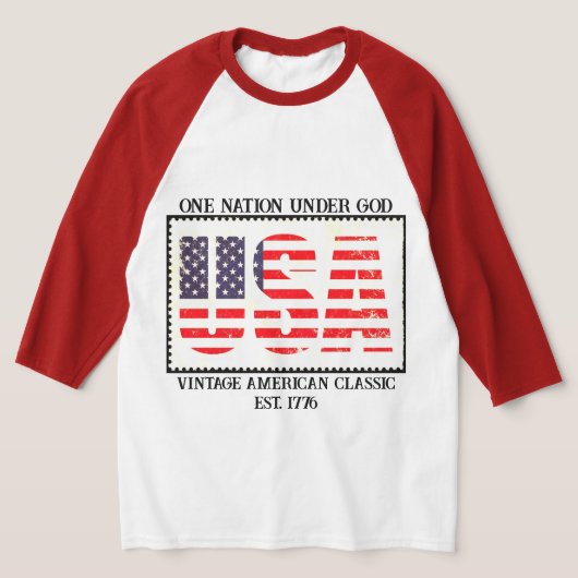 Amerikaanse vlag Verenigde Staten  Mannen T-shirt (Laagn)