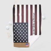 Amerikaanse vlag & Verenigde Staten monogrammen Ve Golfhanddoek (Insitu)