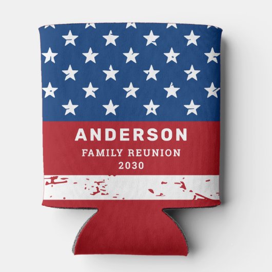 Amerikaanse vlag Verenigde Staten persoonlijke pat Blikjeskoeler (Achterkant)