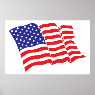 Amerikaanse vlag/Verenigde Staten Poster