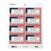 Amerikaanse vlag Verenigde Staten Pride Red White Etiket (Full Sheet)