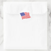 Amerikaanse vlag Verenigde Staten Ronde Sticker (Tas)