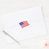 Amerikaanse vlag Verenigde Staten Ronde Sticker (Envelop)