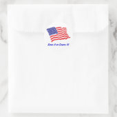 Amerikaanse vlag/Verenigde Staten Ronde Sticker (Tas)