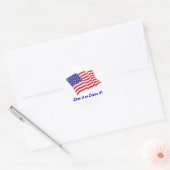 Amerikaanse vlag/Verenigde Staten Ronde Sticker (Envelop)