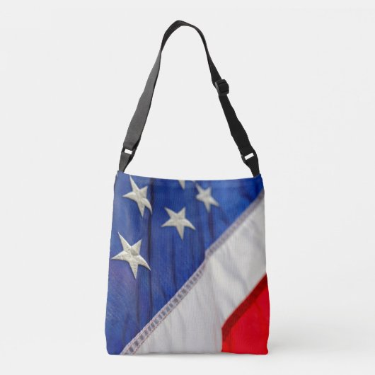 Amerikaanse vlag Verenigde Staten Rood White Blue Crossbody Tas (Achterkant)