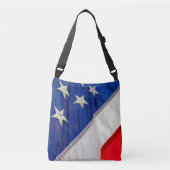 Amerikaanse vlag Verenigde Staten Rood White Blue Crossbody Tas (Voorkant)