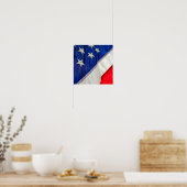 Amerikaanse vlag Verenigde Staten Rood White Blue Poster (Keuken)
