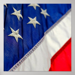 Amerikaanse vlag Verenigde Staten Rood White Blue Poster