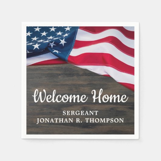 Amerikaanse vlag Verenigde Staten Servet (Voorkant)