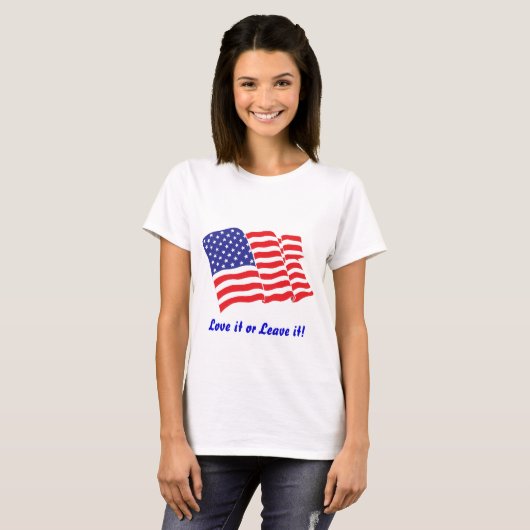 Amerikaanse vlag/Verenigde Staten T-shirt (Voorkant volledig)