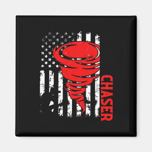 Amerikaanse vlag Verenigde Staten Tornado Storm Ch Magneet (Voorkant)