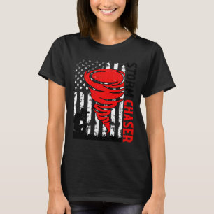 Amerikaanse vlag Verenigde Staten Tornado Storm Ch T-shirt