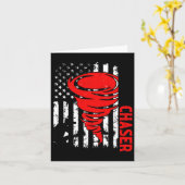 Amerikaanse Vlag Verenigde Staten Tornado Stormjag Kaart (Gele Bloem)