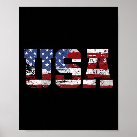 Amerikaanse vlag Verenigde Staten van Amerika 4e V Poster (Voorkant)