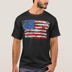 Amerikaanse vlag Verenigde Staten van Amerika 4e V T-shirt
