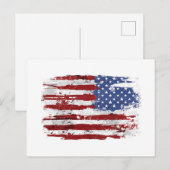Amerikaanse vlag Verenigde Staten van Amerika 4t Briefkaart (Voorkant / Achterkant)