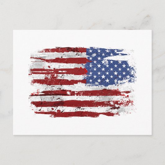 Amerikaanse vlag Verenigde Staten van Amerika 4t Briefkaart (Voorkant)