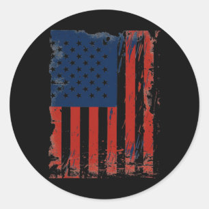 Amerikaanse vlag Verenigde Staten van Amerika 4t Ronde Sticker
