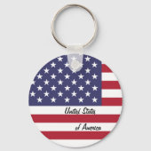 Amerikaanse vlag, Verenigde Staten van Amerika/spo Sleutelhanger (Voorkant)