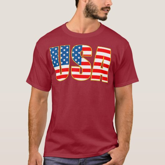 Amerikaanse vlag Verenigde Staten van Amerika T-shirt (Voorkant)