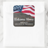 Amerikaanse vlag Verenigde Staten Vierkante Sticker (Tas)