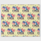 Amerikaanse vlag Verenigde Staten vrijheidsbeeld , Cadeaupapier (Vlak)